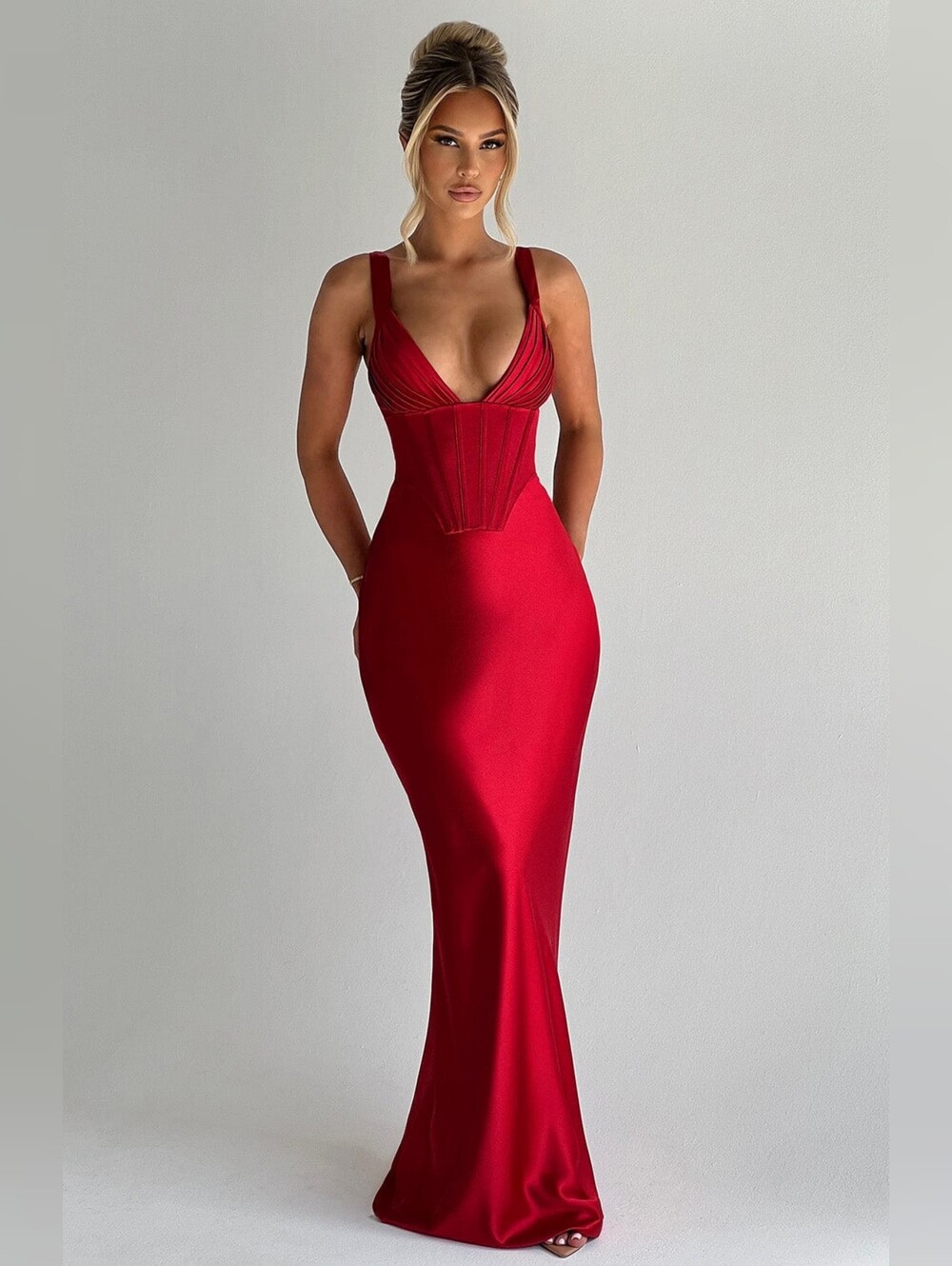 Vestido largo Shae - Rojo babyboo NWT $135